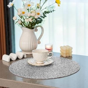 Handcrafted <b>Round</b> Beaded <b>Placemats</b> for Dining Table Wedding Christmas Decoration Family Gathering Parties - Product Image 5