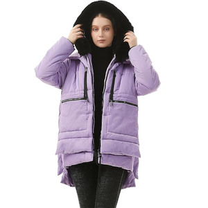Parka longue d'hiver pour femmes, imperméable, coupe-vent, réversible, doublée de polaire matelassée, à capuche, respirante, grande taille, chaude et rembourrée - Product Image 1