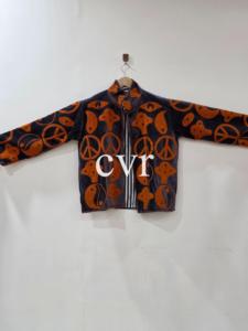 Chaqueta Bomber de Terciopelo con Bordado Floral Bohemio, Cuello Mandarín, Manga Larga, Ropa Exterior Informal para Mujer, Corta, Transpirable, Otoño - Product Image 2