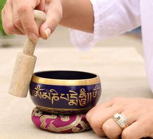 Cuenco de Canto de Nepal al por mayor, cuenco de sonido de Buda para meditación de Yoga, cuenco curativo de sonido de cobre puro, decoración - Product Image 3