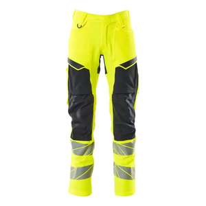 Retardante de llama para hombre resistente al ácido impermeable ANSI Clase 1 cinta reflectante de alta visibilidad pantalones de trabajo de seguridad ligeros - Product Image 1