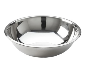 Custom Logo Stainless Steel Round Mixing Bowl for Salad Vegetables Meat Baking Dough-for Restaurant Bakery Kitchen Use - Product Image 1