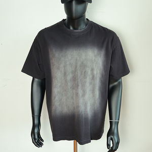 เสื้อยืดคัสตอม 180gsm 200gsm แบบยูนิเซ็กซ์ ขายส่ง เสื้อยืดโอเวอร์ไซส์ ผ้าหนา ล้างสีแบบแอซิดวอช ซันเฟดวอช สไตล์วินเทจ - Product Image 1