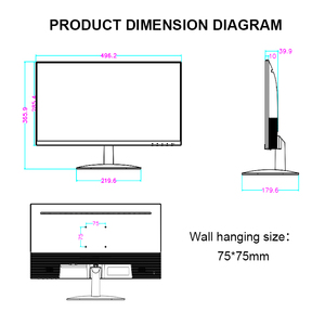 Màn hình máy tính để bàn 24 inch 75hz IPS Panel, màn hình LED/LCD, bán buôn, dành cho văn phòng tạ<span class=keywords><strong>i</strong></span> nhà - Product Image 2