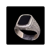 Cincin Tunangan Pria Perak Sterling dengan Moissanite Bersertifikat IGI, Desain Ramping & Elegan, Cocok untuk Pernikahan