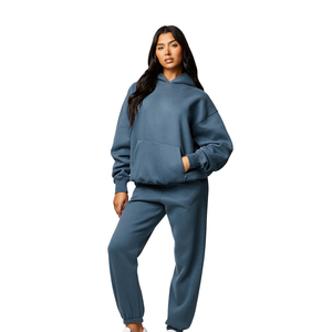 Haut personnalisé mode décontracté Streetwear femmes survêtements à manches longues-lâche sport course Fitness Gym usine en gros - Product Image 1