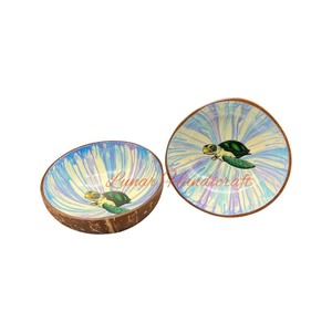 Vente en gros de bol en noix de coco laqué multicolore écologique de qualité supérieure produit à la mode Style unique fabricant direct du Vietnam - Product Image 2