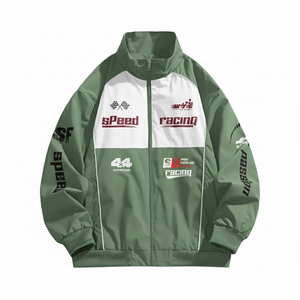 2025 New Custom <b>Motorcycle</b> Racing <b>Jacket</b> Windproof Winter Unisex Embroidery Loose Stand-Up Collar Zipper-Up Breathable Quick-Dry - Product Image 5