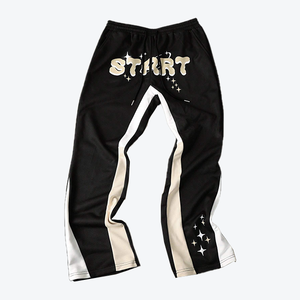 Pantalones Deportivos de Felpa de Alta Calidad de 500 g/m² para Hombre, Pantalones Deportivos de Algodón Puro con Estampado Personalizado, Talla XL, Corte Holgado y Recto - Product Image 1