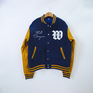 OEM Custom <b>Genuine</b> Leather Sleeve Chenille Embroidery Wool Streetwear Letterman Varsity Jackets for Men - Product Image 1