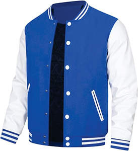 Hermoso estilo personalizado Varsity Jacket Fleece Varsity Jackets Venta al por mayor Letterman CollegeBaseballjacket para hombres DDP Envío - Product Image 4