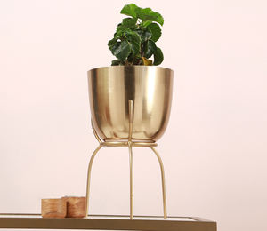 แจกันดอกไม้เหล็กดีไซน์ทันสมัยพร้อมขาตั้งตกแต่งโลหะทนทานสำหรับบ้านสำนักงานปาร์ตี้ร้านอาหารคริสต์มาสได้ตลอดเวลาแจกันตั้งพื้น - Product Image 6