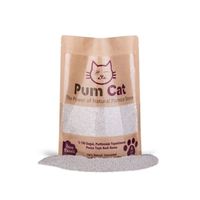 Litière pour chat Pum Cat en pierre ponce naturelle 4L, granulométrie fine et grossière, non agglomérante, haute absorption, faible poussière, contrôle des odeurs, non parfumée, écologique