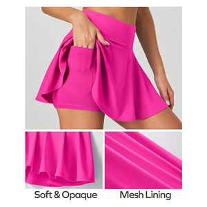 Wholesale Women's Tennis Golf <b>Skirts</b> High <b>Waisted</b> with Pockets Inner Shorts Tennis <b>Skirt</b> High Quality With <b>Low</b> Quantity - Product Image 6