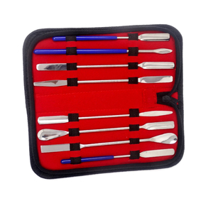 9 in 1 스테인레스 스틸 샘플링 스푼 실험실 국자 혼합 주걱 비닐 컴포트 그립 케이스에 - Product Image 6