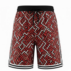Shorts décontractés en satin haute performance pour hommes, imprimés par transfert thermique, vêtements d'équipe écologiques, séchage rapide pour sports intensifs - Product Image 1