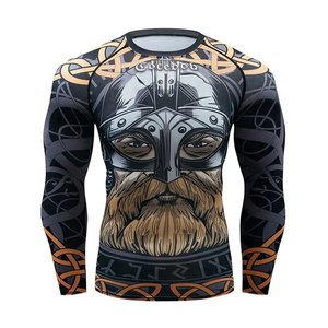 Custom Sublimation Lightweight 100% Polyester Rash Guard Long Sleeve Compression MMA Jiu Jitsu BJJ Use UPF50 Quick Dry - Product Image 5