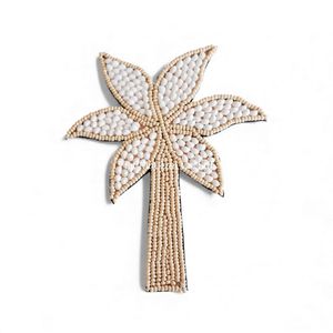 Decoración de Pared de Conchas Marinas Naturales con Palmeras, Hecha a Mano para Cuarto de Bebé o Niños, Decoración Costera Suave - Product Image 1