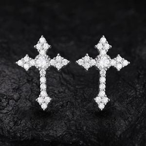 Boucles d'Oreilles Croix Moissanite - Product Image 4