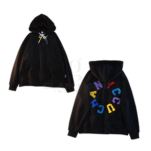 Tarif de gros sur mesure multi couleurs chenille broderie à manches longues pull à capuche Street Wear chenille patchs sweats à capuche - Product Image 3