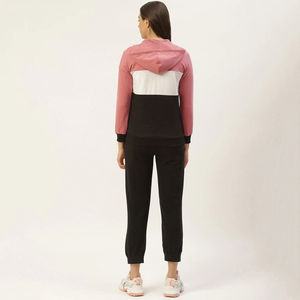 Survêtement en coton de haute qualité, ensemble de vêtements de sport décontractés pour femmes, tenue deux pièces avec pantalon confortable à taille élastique - Product Image 3