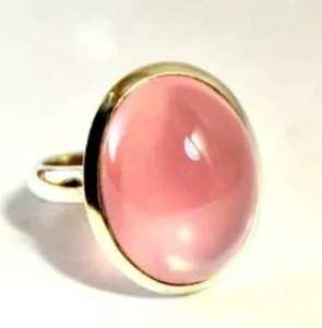 Beau Rhodochrosite 13x18mm Marquise Forme Gemme Lunette Ensemble Bague En Argent Bijoux Faits À La Main Pour Cadeau D'anniversaire - Product Image 4