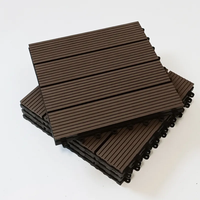 Terrazas Revêtement de terrasse Design moderne Carreaux composites en bois de merbau imbriqués Revêtement de sol de patio extérieur pour terrasses DIY