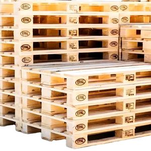 Nouvelles palettes en bois simple face certifiées EPAL Euro 1200X800 Application industrielle Matériau PP à entrée dans les 4 voies - Product Image 1