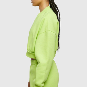 Sudadera de lana de algodón 100% Regular con estilo exclusivo para mujer, sudadera cómoda con capucha para Yoga, gimnasio, logotipo frontal impreso, temporada de invierno, OEM - Product Image 2