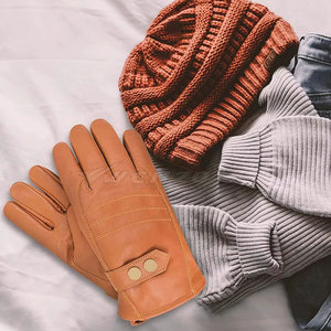 Gants en cuir d'hiver de qualité supérieure pour écran tactile avec doublure en coton, taille et design personnalisables pour adultes - Product Image 6