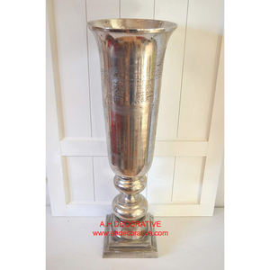 Grands vases décoratifs en métal pour salon, mariage et fêtes Fournitures de décoration florale en aluminium - Product Image 4