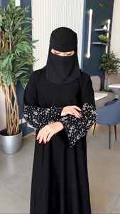Premium Designer Femmes Abayas Élégant Modeste Manches Brodées À La Main Dubaï-Style Formelle Robes Traditionnelles Respirant Musulman - Product Image 2