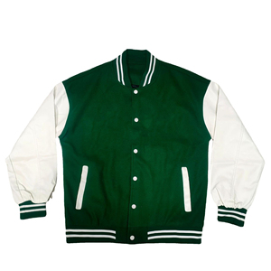 Chaqueta universitaria de béisbol bordada de manga de PU de lana con hombro largo de primavera y otoño para hombre americano Retro personalizada para hombre - Product Image 2