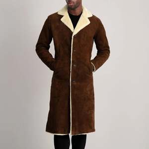 Kolby Brown <b>Men's</b> Suede <b>Shearling</b> <b>Coat</b> - Product Image 4