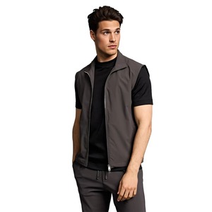 Nouveauté 2025 – Gilets décontractés réversibles pour hommes, en toile respirante et imperméable, avec logo personnalisé – Vente en gros - Product Image 3