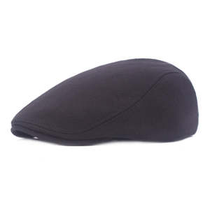 Vente en gros de base personnalisée casquette bec de canard unisexe classique réglable plat gavroche chapeau conduite Cabbie chasse arcs multiples communs - Product Image 4