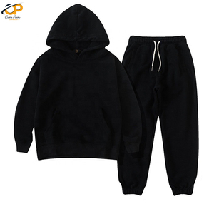 Conjunto de chándal de invierno para niños de dos piezas de alta calidad 2022, traje deportivo de lana ecológico con logotipo reflectante, tallas grandes disponibles - Product Image 4