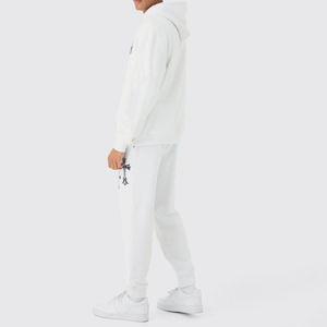 ชุดกางเกงวอร์มมีฮู้ดขนาดใหญ่พิเศษสำหรับผู้ชายพิมพ์ลายแบบลำลองสะพายไหล่แบบปล่อยระบายอากาศได้ไซส์ใหญ่พิเศษสำหรับฤดูหนาว - Product Image 2