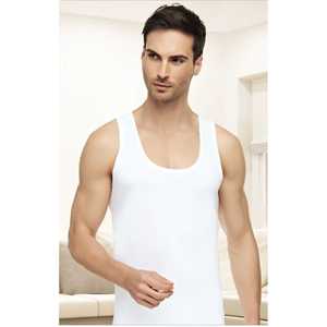 Maillot de corps Elite en coton peigné blanc pour homme Taille 5 - Product Image 1