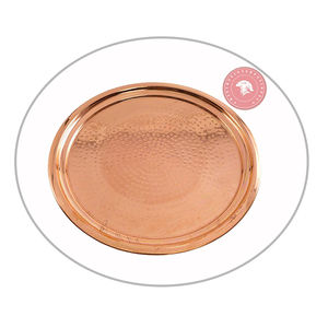 Nueva Bandeja de Servir de Cobre Martillado |   Bandeja Redonda Grande Decorativa para Mesa de Centro, para Decoración del Hogar, Comedor, Festivales y Regalos - Product Image 1