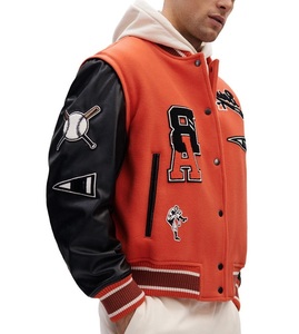 Custom Made Varsity <b>Jackets</b> Letterman <b>Jackets</b> Baseball College <b>Jacket</b> Pakistan Manufacture Price With Genuine <b>Leather</b> - Product Image 5