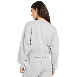 Nuevo suéter y sudaderas recortadas de primavera Otoño Invierno para mujer de punto de gran tamaño para mujer de manga larga con cuello redondo Tops - Product Image 1