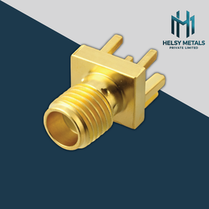 ขั้วต่อ SMA ตัวเมียแบบติดตั้งบนแผงวงจรพิมพ์ ชุบทองเหลือง ขั้วต่อโคแอกเชียล RF สำหรับส่งสัญญาณความถี่สูง 50 โอห์ม - Product Image 6