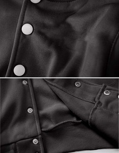 Veste universitaire de haute qualité à la mode pour femmes de couleur unie avec manches en cuir et coton importé du Pakistan - Product Image 4