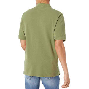 Haute qualité 100% coton biologique hommes personnalisé pour polos tissu piqué doux avec logo brodé pour vêtements décontractés d'été - Product Image 5