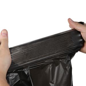 Bolsas de basura de boca plana grandes de plástico negro grueso resistente al por mayor - Product Image 5