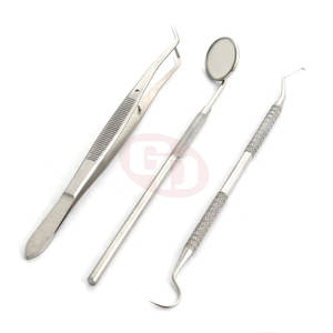 Juego de herramientas de examen dental profesional con espejo y logotipo personalizado Juego de examen dental - Product Image 5