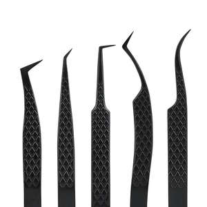 Juego de Pinzas para Extensión de Pestañas de Acero Inoxidable Profesional de Alta Calidad, Hechas a Medida, Duraderas, Antiestáticas, para Uso en Salón - Product Image 3