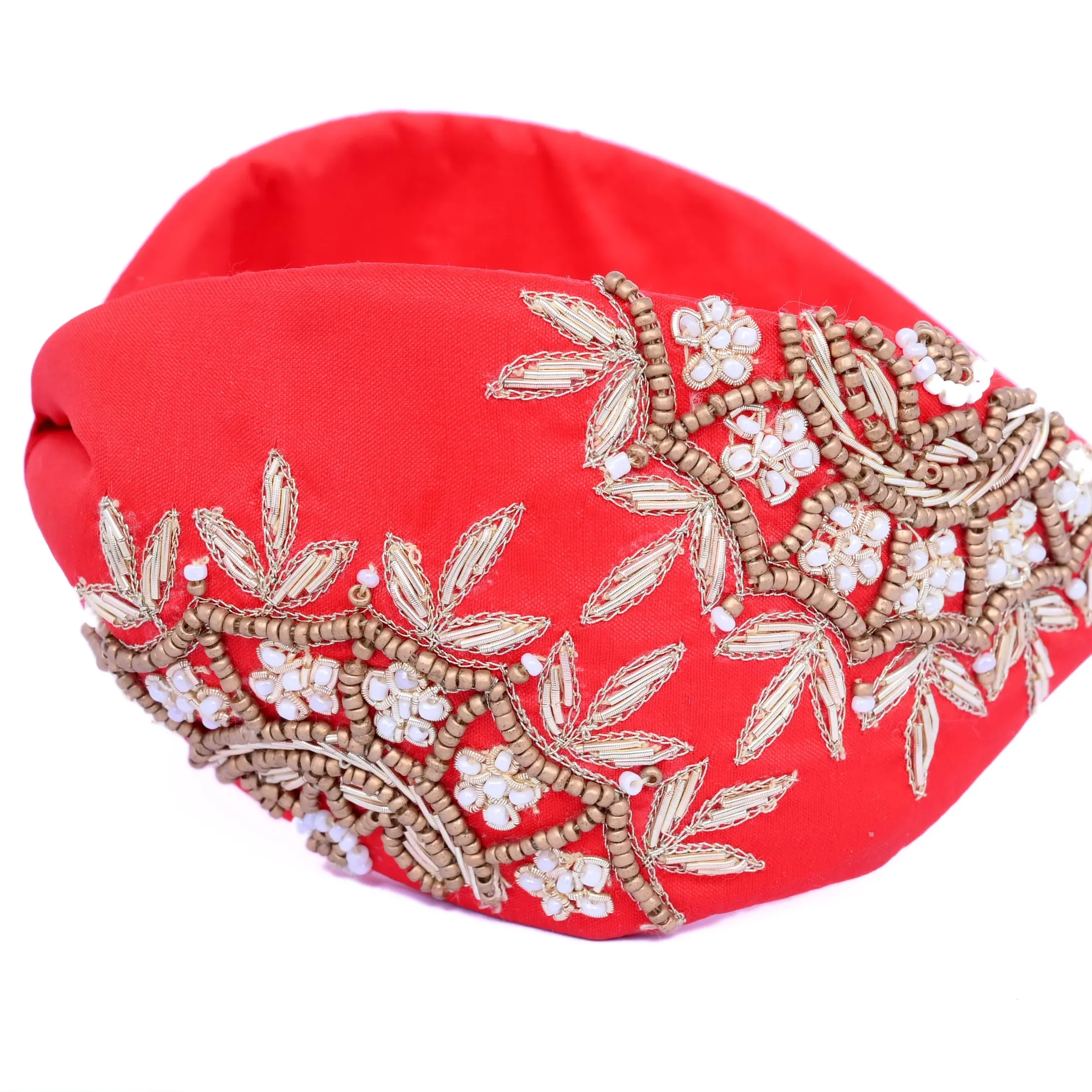 Manik-manik kain & kaca dibuat indah gaya simpul ikat kepala manik-manik kustom buatan tangan India dalam 2023