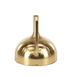 Vase en aluminium bombé cyan CosmoLiving par Cosmopolitan Metal Vase géométrique mince et conique avec poignées Vase en métal déco or - Product Image 3